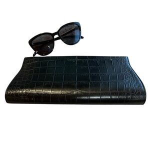 New Calvin Klein leather embossed clutch